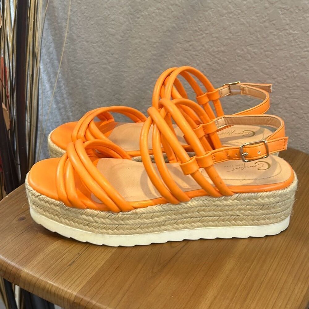 Torrid comfort, 1946 orange wedge sandals size 8 - Picture 7 of 11